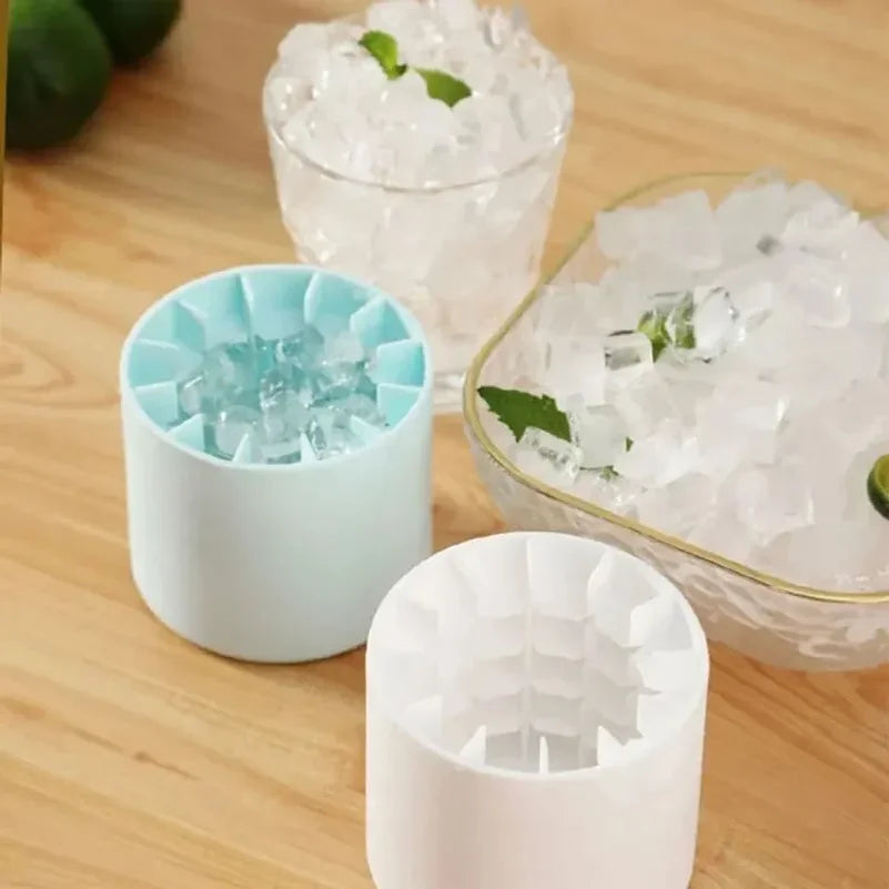 Round Silicone Ice Cube Mold & Ice Maker Tray