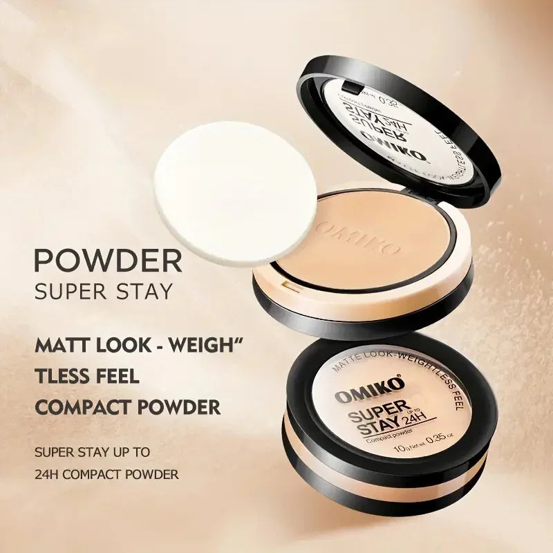 LUXE LINE 3-Color Face Pressed Powder – Oil Control Mineral Concealer