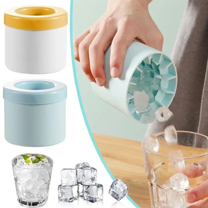 Round Silicone Ice Cube Mold & Ice Maker Tray