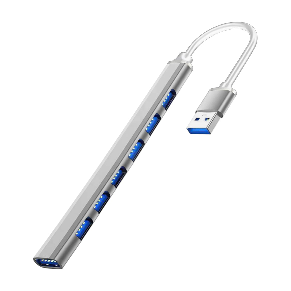 LUXE LINE 7-in-1 USB-C Hub – USB 3.0, 7-Port OTG Splitter Adapter