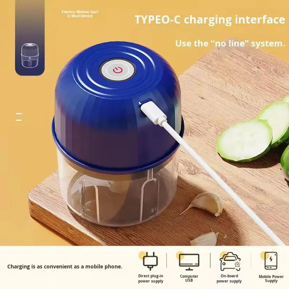 Wireless USB Rechargeable Electric Garlic & Vegetable Chopper
