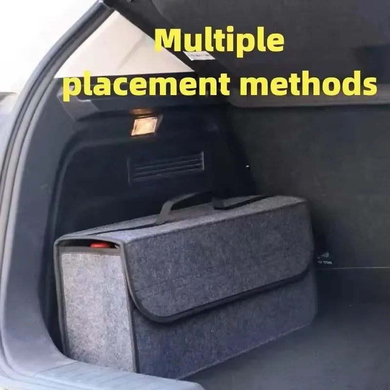 LUXE LINE Car Trunk Felt Organizer – Large Anti-Slip Boot Storage Box