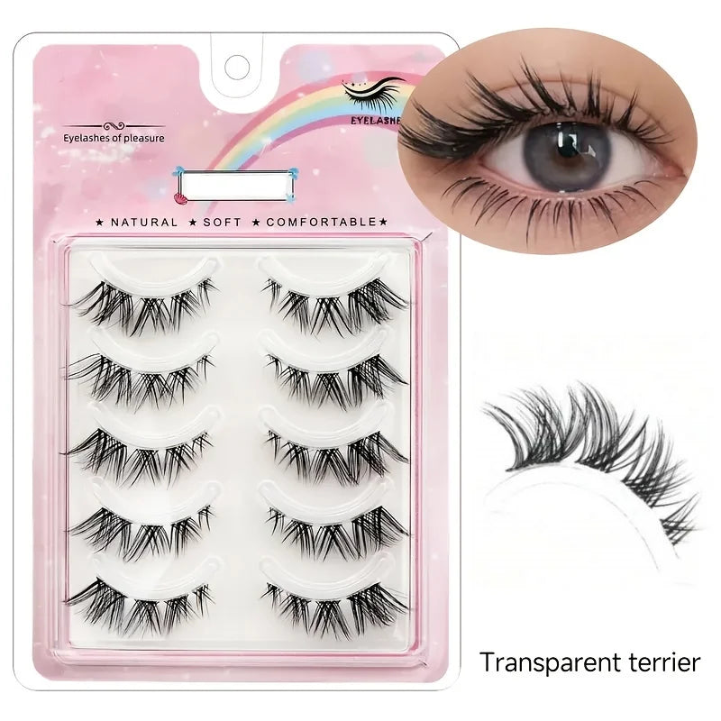 Fox-Eye False Eyelashes (5 Pairs)