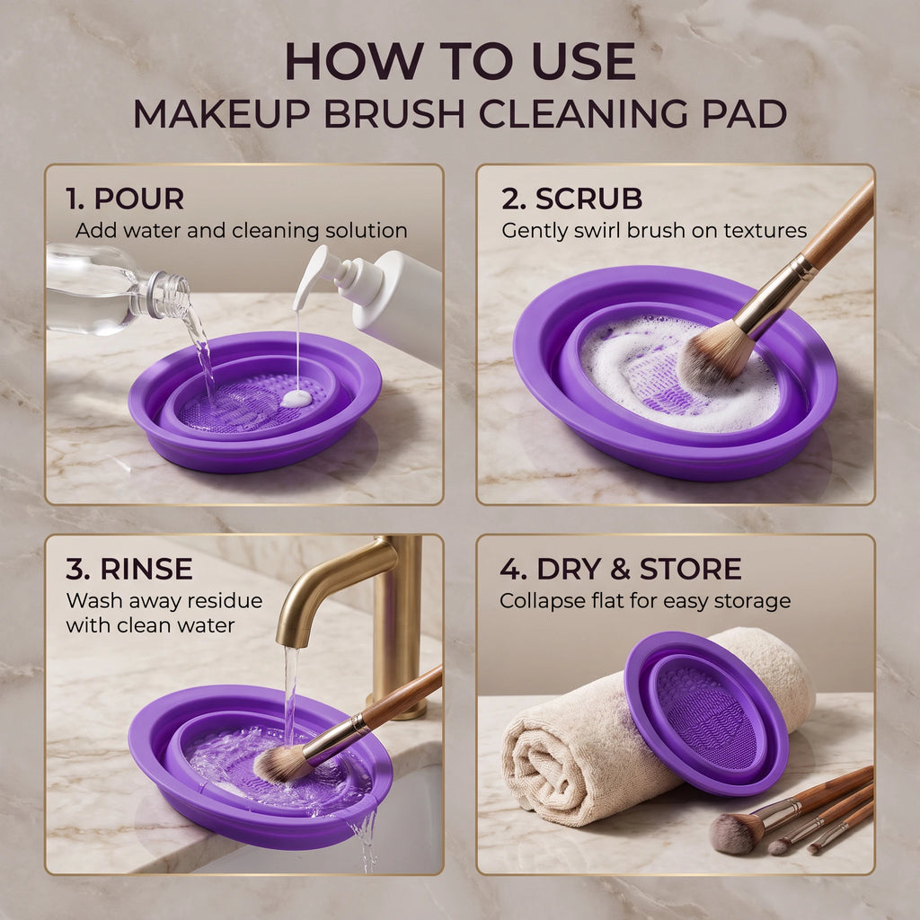 LUXE LINE Silicone Makeup Brush Cleaning Mat