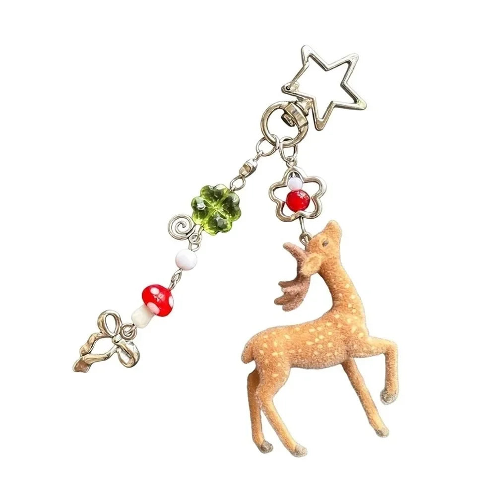 LUXE LINE Cute Deer Phone Charm Keychain