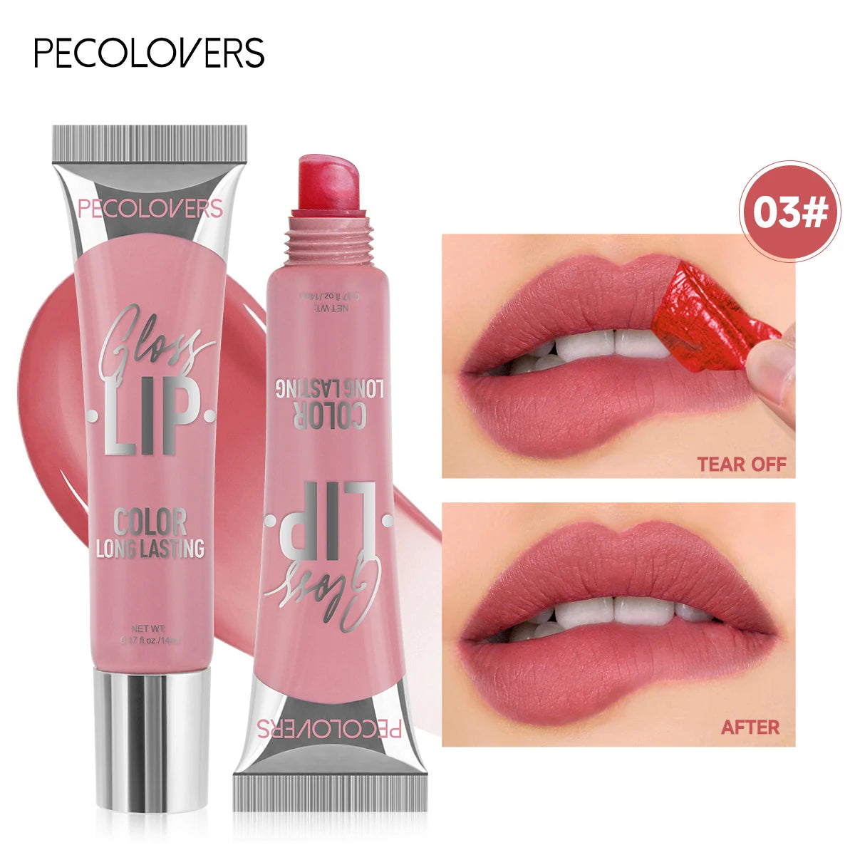 Peel-Off Liquid Lip Gloss Long-Lasting