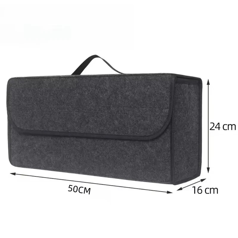 LUXE LINE Car Trunk Felt Organizer – Large Anti-Slip Boot Storage Box