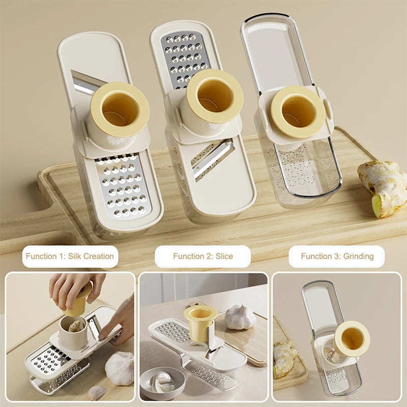 3-in-1 Garlic Grinder & Mini Food Processor