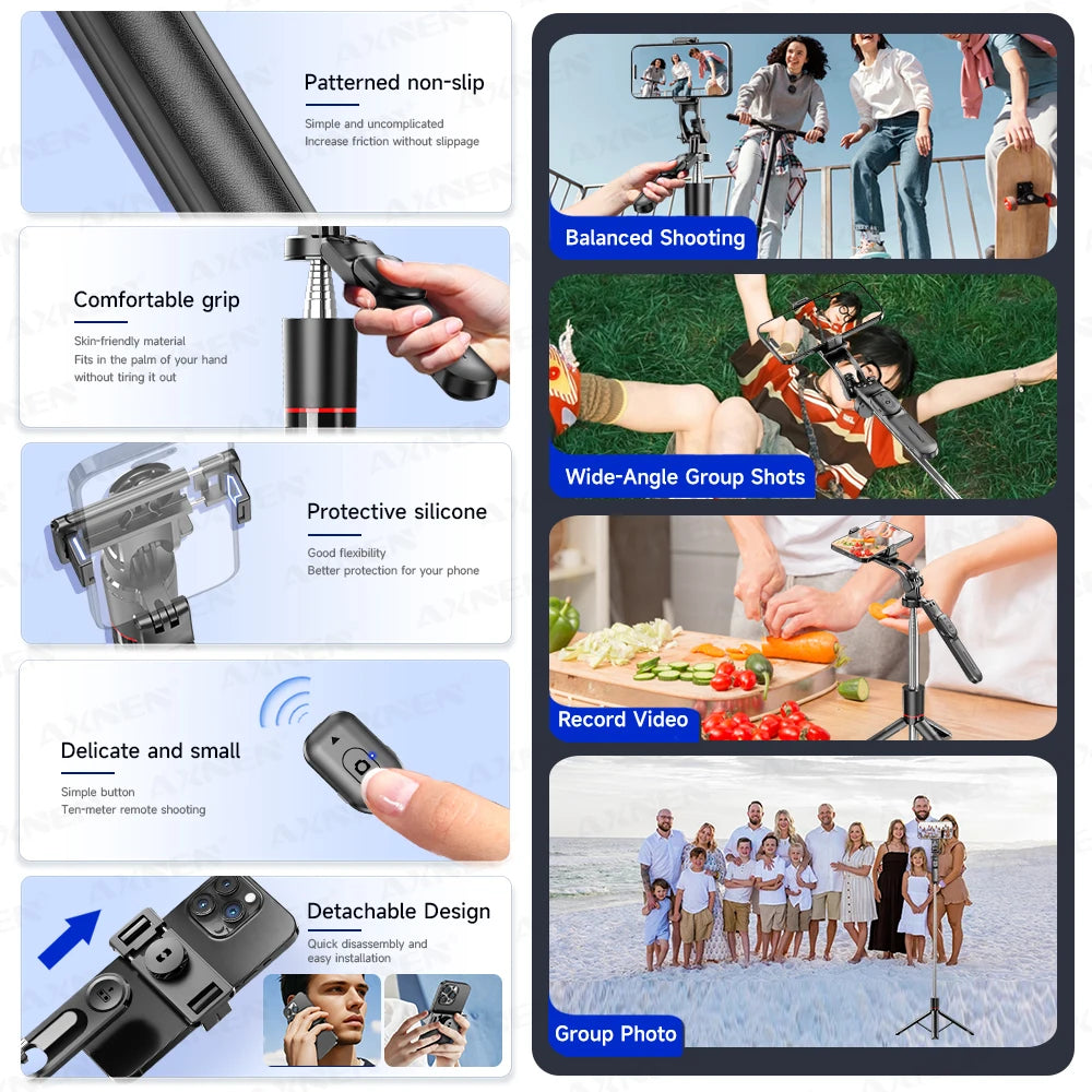 LUXE LINE F16 Selfie Stick Tripod with Bluetooth Remote & Fill Light
