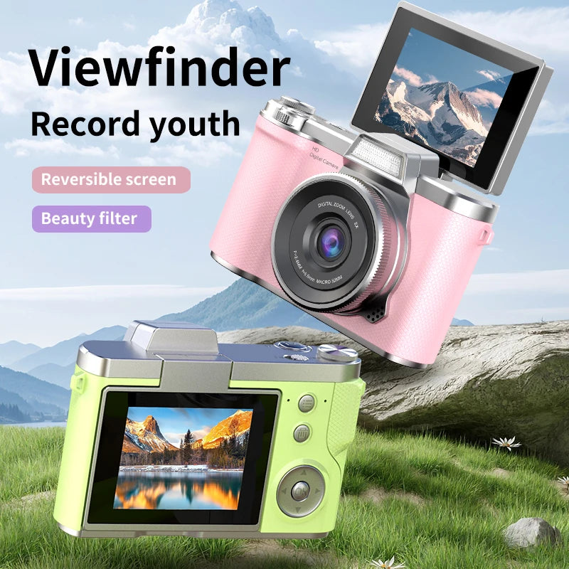 LUXE LINE 4K Digital Camera 48MP – Retro CCD with 180° Flip Screen