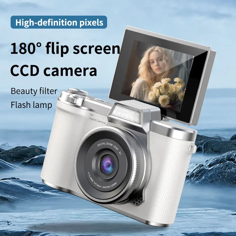 LUXE LINE 4K Digital Camera 48MP – Retro CCD with 180° Flip Screen
