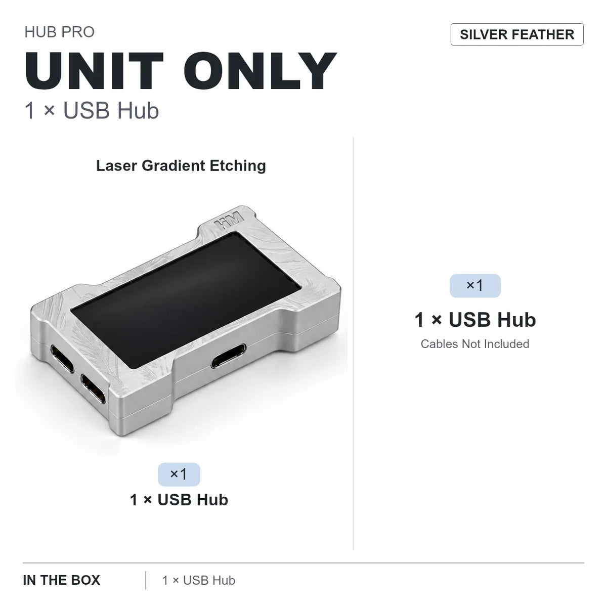 LUXE LINE HMLAB ZNEO Gaming USB Hub – 2-to-3 Port, 8K, RGB Screen