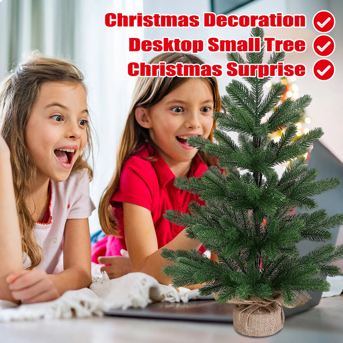 Classic Artificial Christmas Tree Desktop Ornament