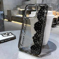 LUXE LINE Black Lace Transparent Shockproof iPhone Case