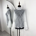Tornova Lace Ruffle Sleeve Blouse