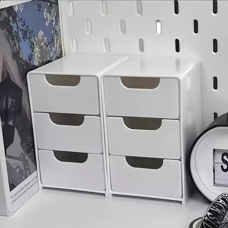 LUXE LINE 3-Tier Desk Organizer with Drawers – Office, Jewelry & Cosmetics Storage