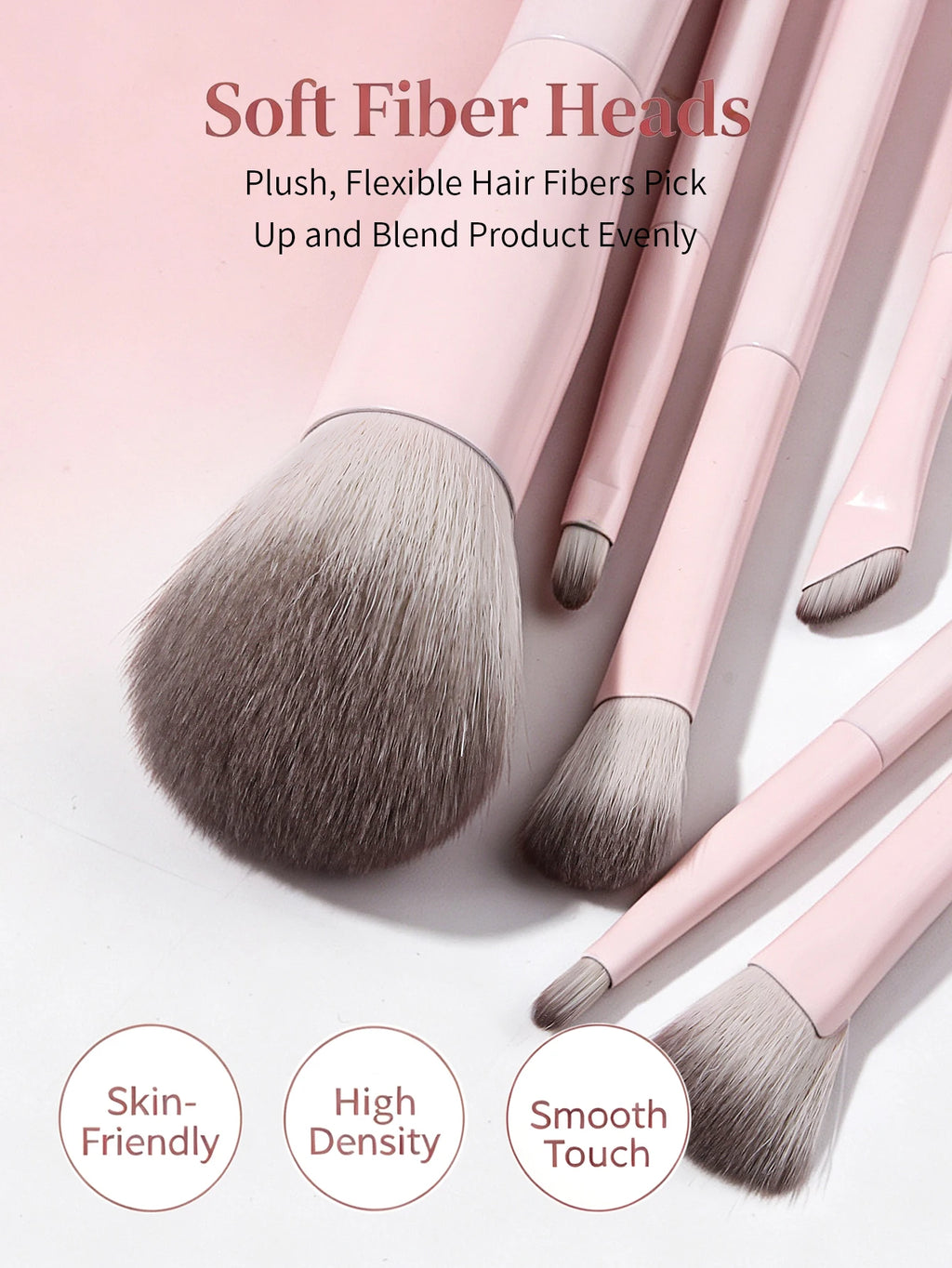 LUXE LINE Makeup Brush Set - Soft Synthetic Hair Brushes for Foundation, Blush, Eye Shadow & Powder