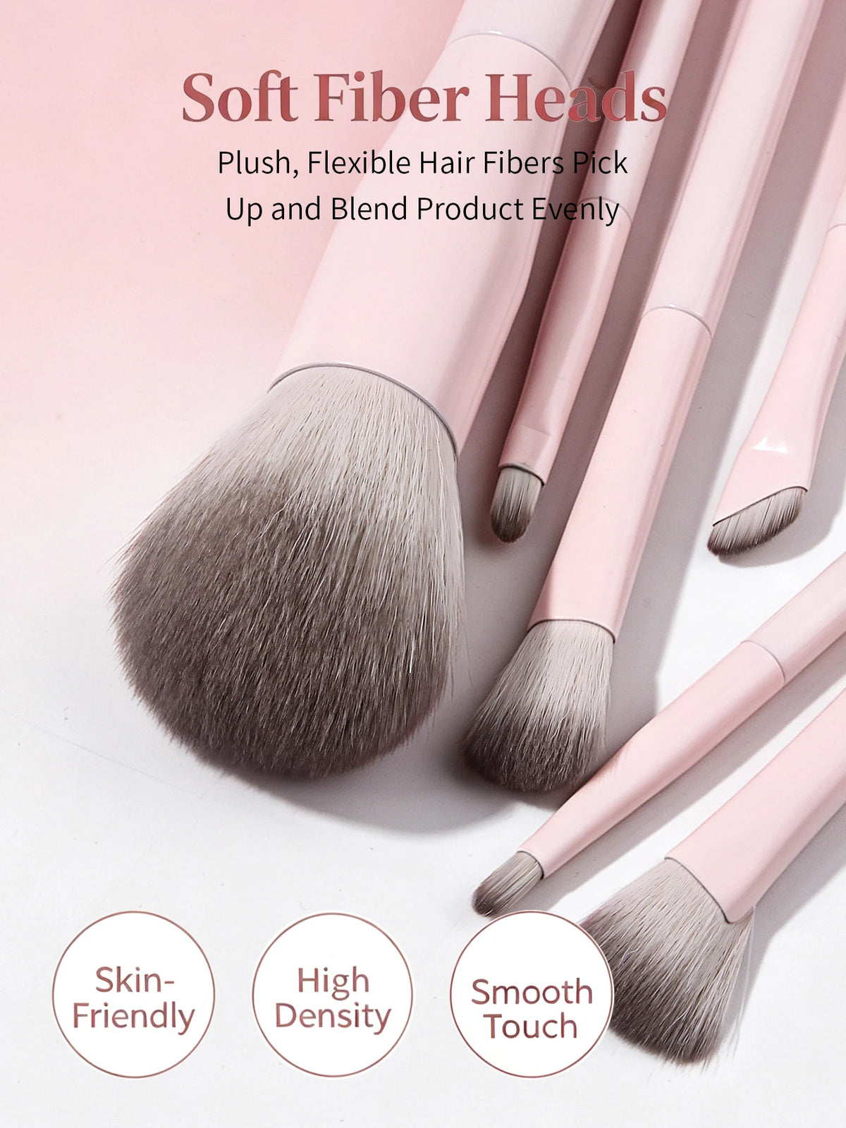 LUXE LINE Makeup Brush Set - Soft Synthetic Hair Brushes for Foundation, Blush, Eye Shadow & Powder