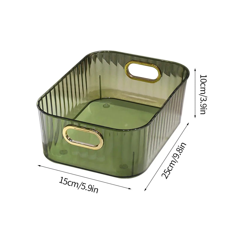 LUXE LINE Acrylic Organizer – Rectangular Bathroom & Makeup Storage for Bedroom & Living Room