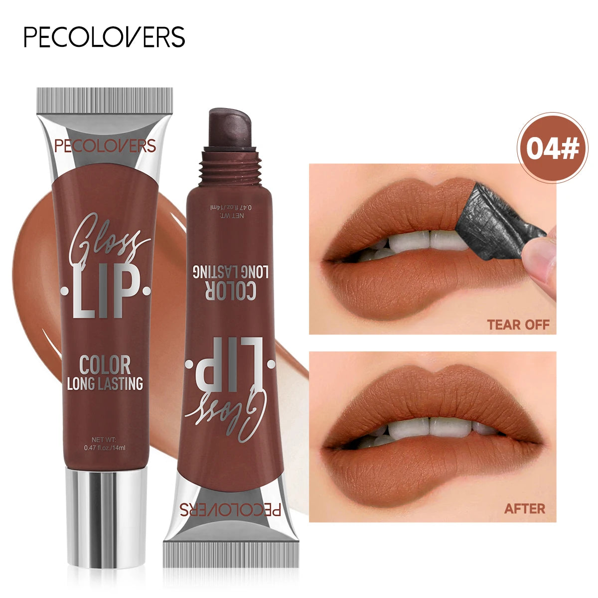 Peel-Off Liquid Lip Gloss Long-Lasting