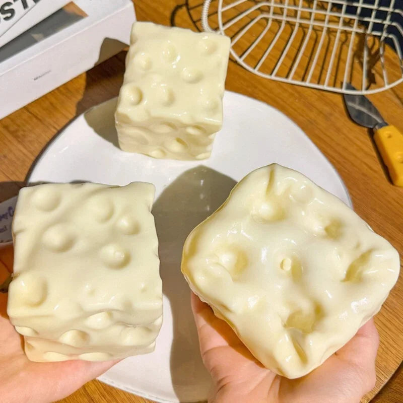 Taba Cheese Cube Squishy Stress Ball