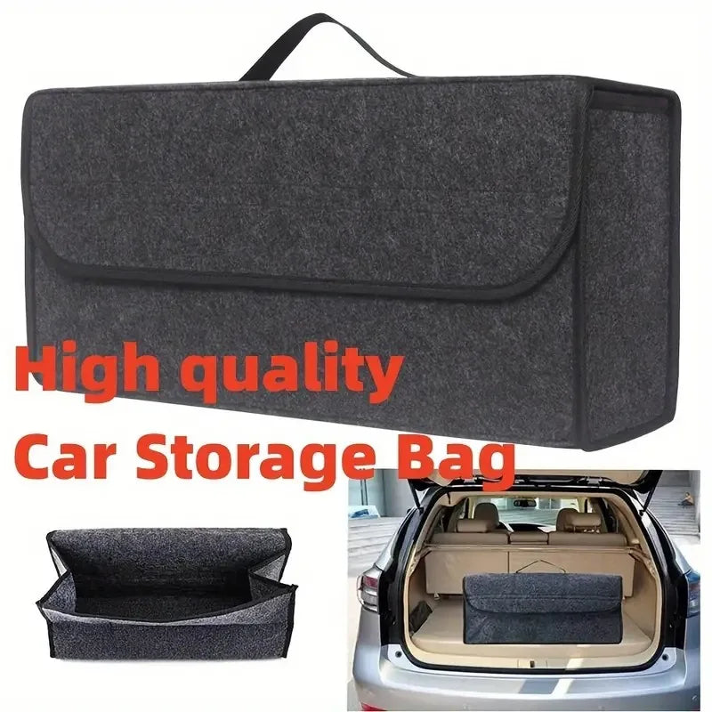 LUXE LINE Car Trunk Felt Organizer – Large Anti-Slip Boot Storage Box