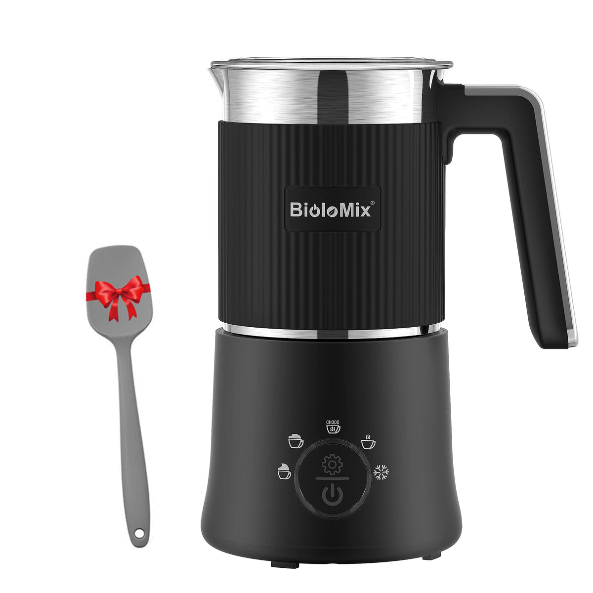 BioloMix 5-in-1 Electric Milk Frother & Steamer