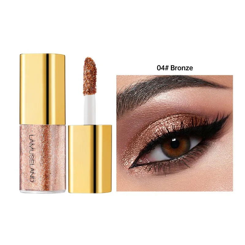 8-Color Pearlescent Shimmer Liquid Eyeshadow Set