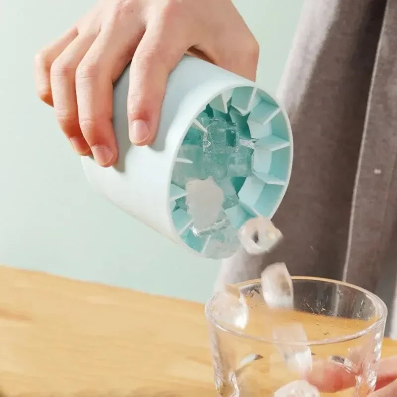 Round Silicone Ice Cube Mold & Ice Maker Tray