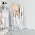 LUXE LINE Makeup Brush Pot with Brushes Storage – Acrylic Cosmetic Holder & Desk Organizer