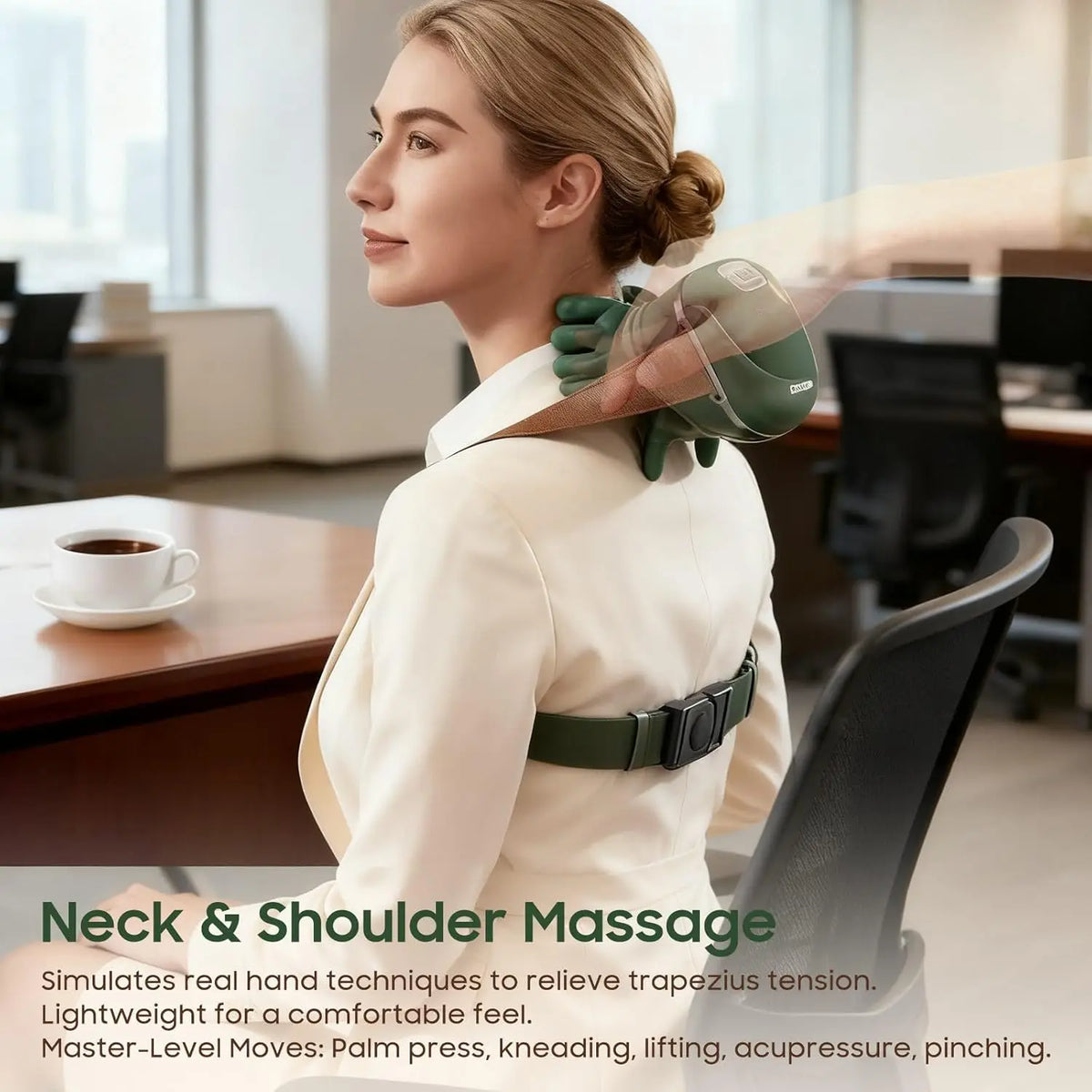 LUXE LINE Hand & Neck Massager – Bionic Heated Shoulder & Cervical Relief