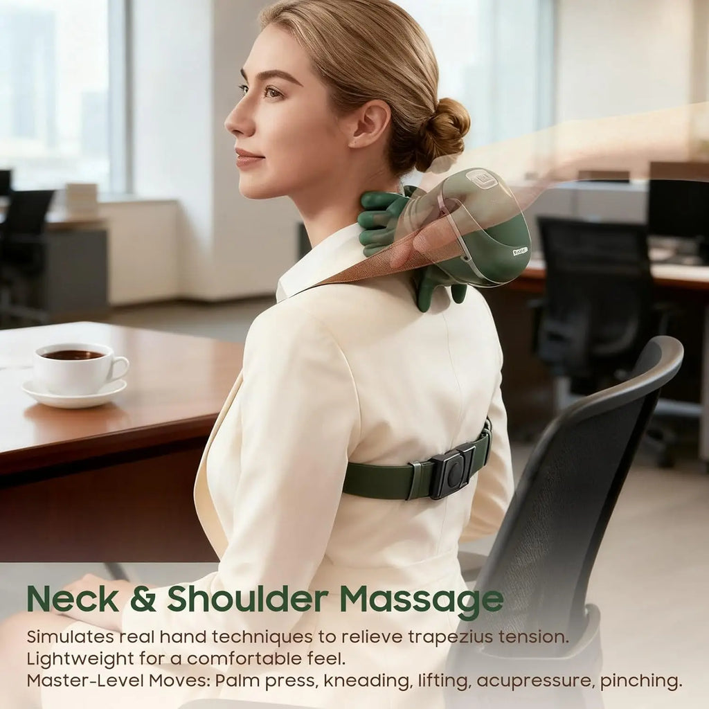 Hand Neck Massager with Finger Shoulder and Neck with Hand Bionic Heated Massager Shoulder & Cervical Relie Relax Muscle Tension