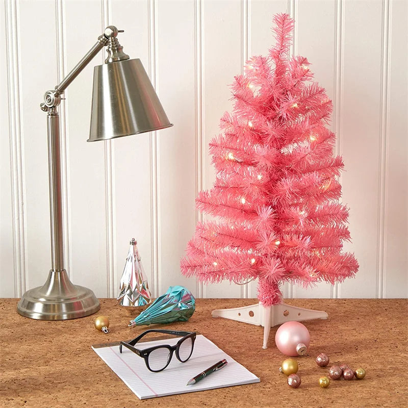 Pink Rose Artificial Christmas Tree