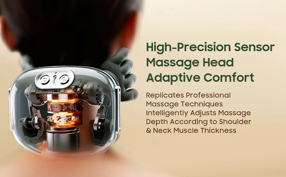 Hand Neck Massager with Finger Shoulder and Neck with Hand Bionic Heated Massager Shoulder & Cervical Relie Relax Muscle Tension