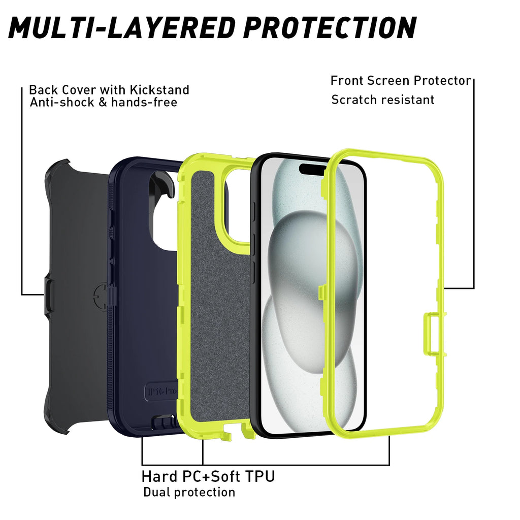 LUXE LINE Armor Defender Shockproof iPhone Case