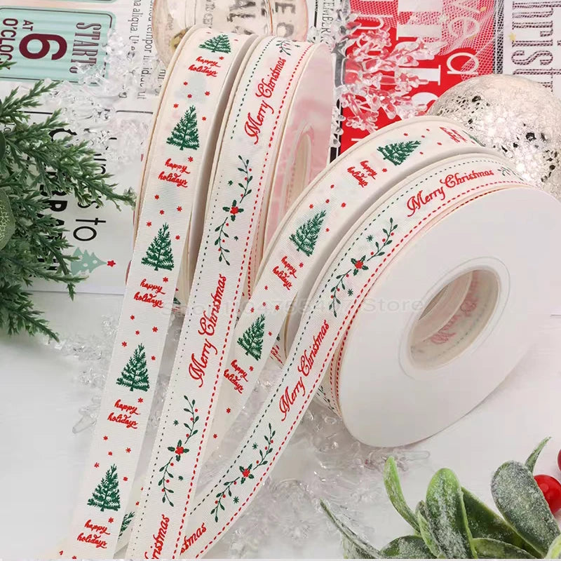 25-Yard Christmas Tree Ribbon (15mm)