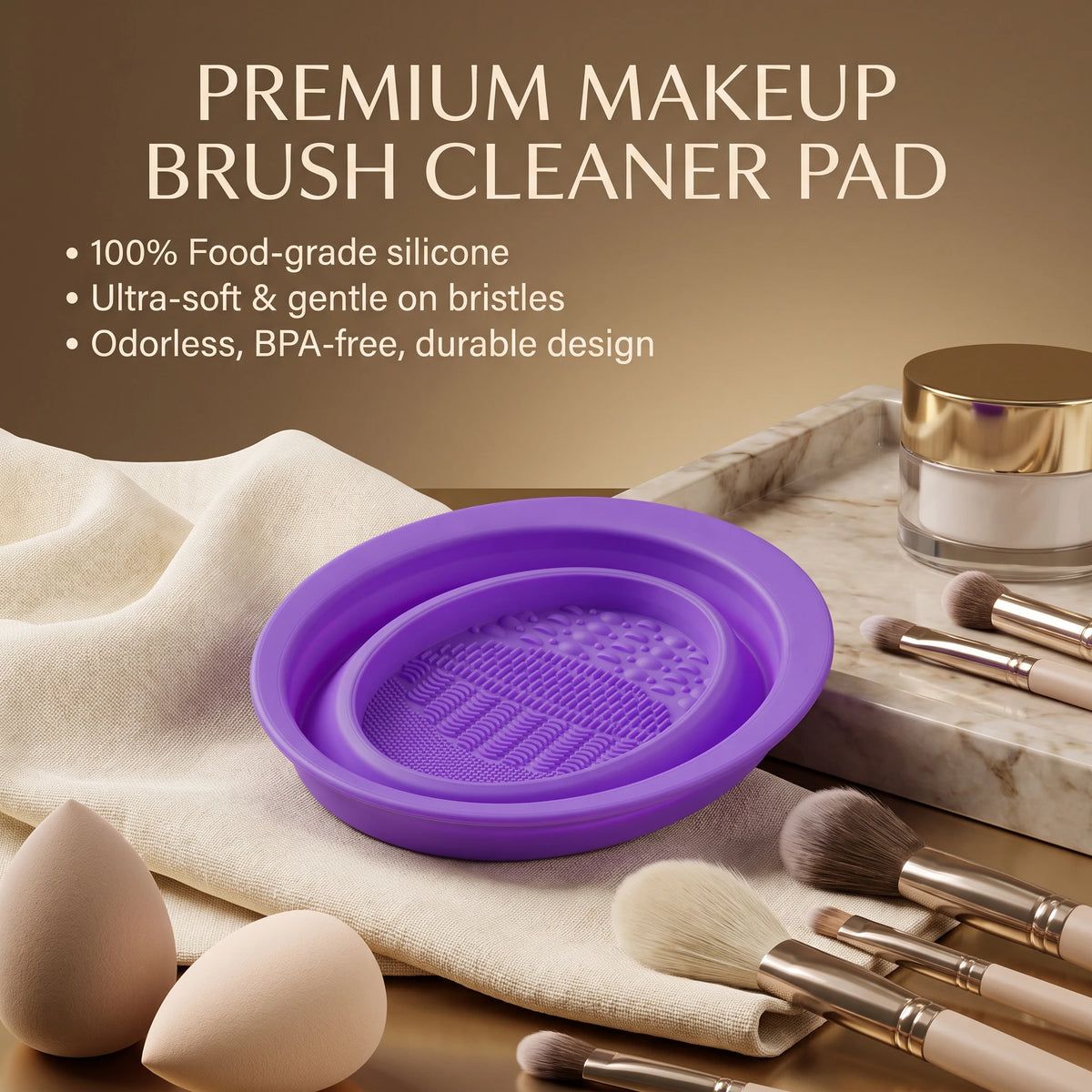 LUXE LINE Silicone Makeup Brush Cleaning Mat