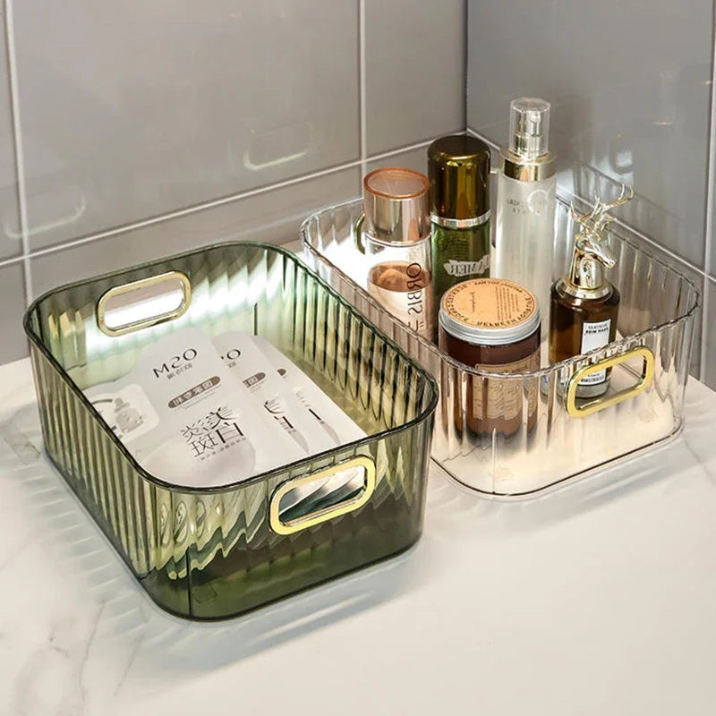 LUXE LINE Acrylic Organizer – Rectangular Bathroom & Makeup Storage for Bedroom & Living Room