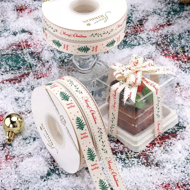 25-Yard Christmas Tree Ribbon (15mm)