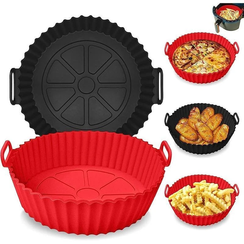LUXE LINE Air Fryer Silicone Liner – Reusable Non-Stick Basket Pot