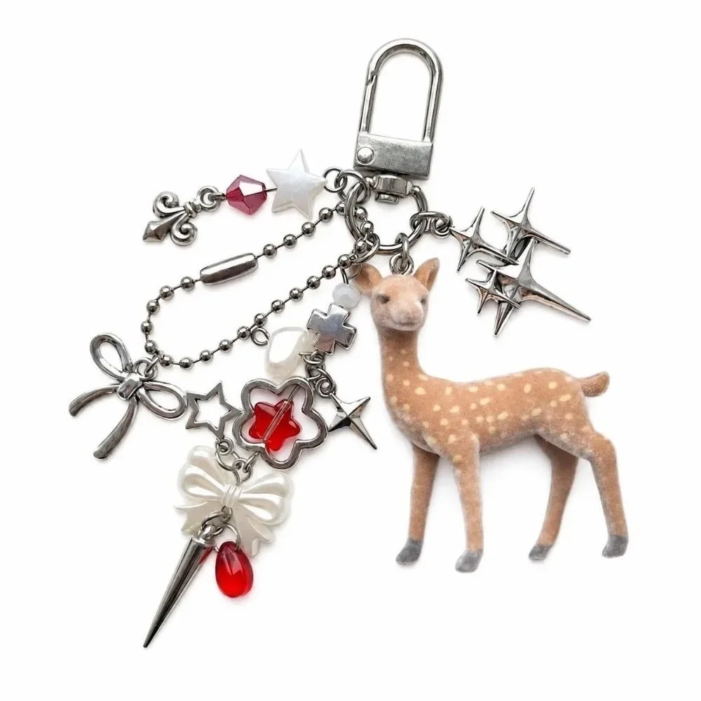 LUXE LINE Cute Deer Phone Charm Keychain