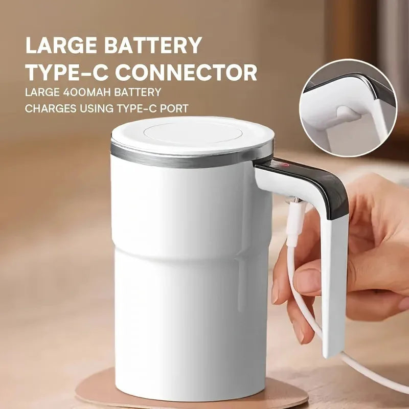 380ML Electric Coffee Self Mixing Mug IP67 Waterproof Coffee Stirring Mug USB Charging Digital Display Automatic Magnetic Cup