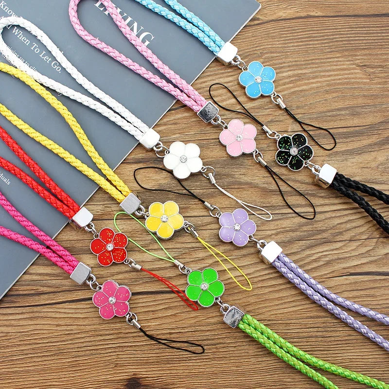 LUXE LINE Multicolor Braided Phone Charm Strap & Keychain Lanyard