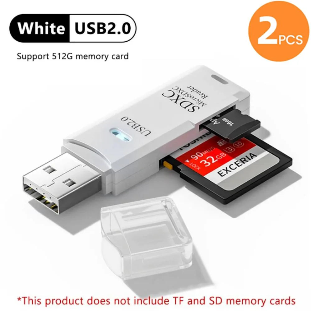 LUXE LINE 2-in-1 USB 3.0 Card Reader – MiniSD, TF & Flash Drive Adapter