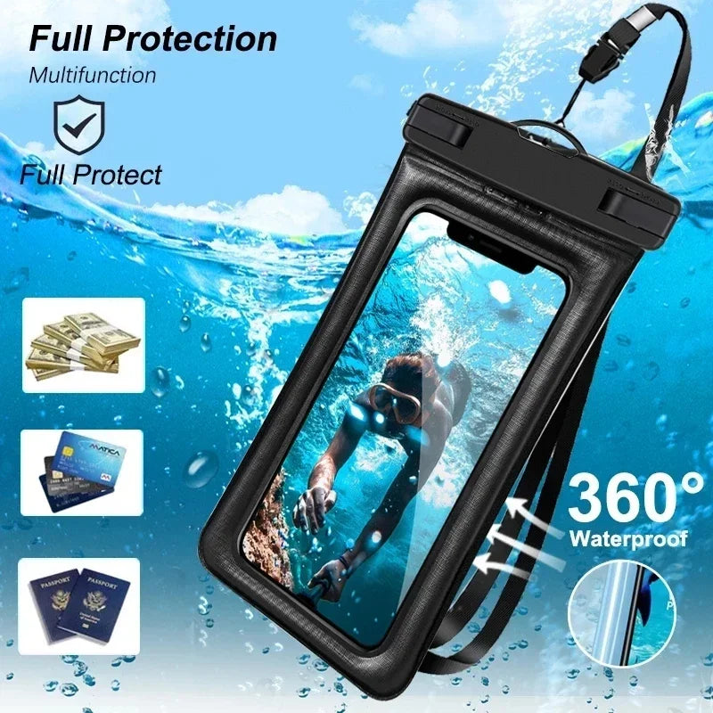 LUXE LINE Waterproof Phone Pouch – Luminous Touchscreen Dry Bag
