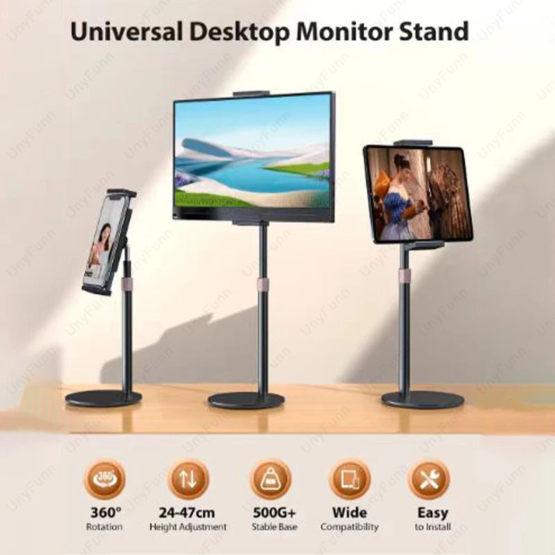 LUXE LINE Adjustable Height Desktop Monitor & Tablet Stand