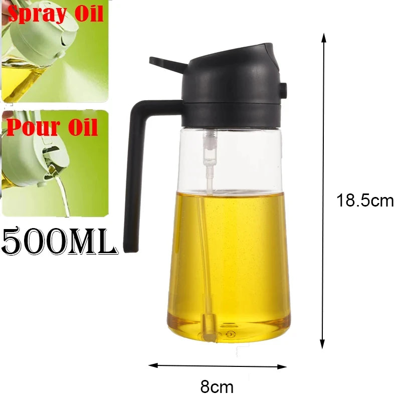 2-in-1 Oil Dispenser & Spray Bottle 500ml