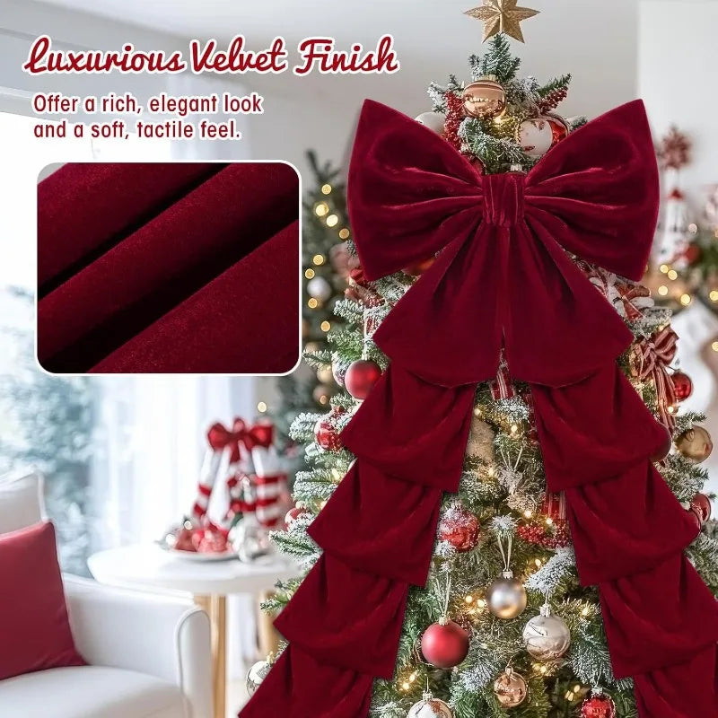 Christmas Bow Tree Topper & Wreath Ornament