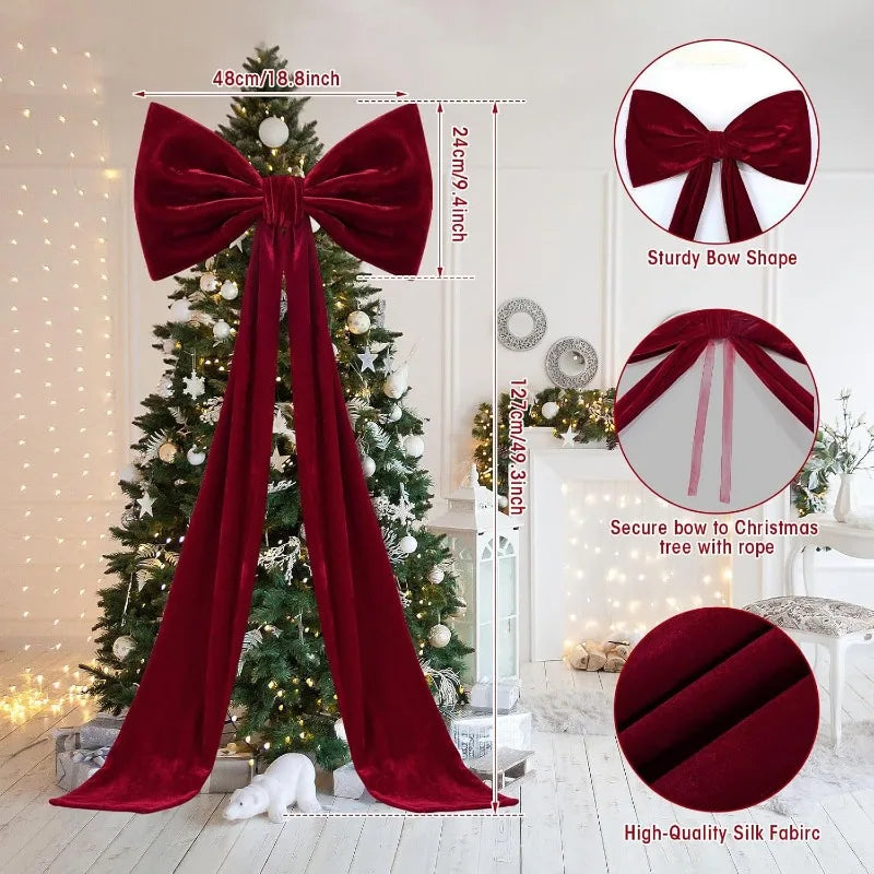 Christmas Bow Tree Topper & Wreath Ornament