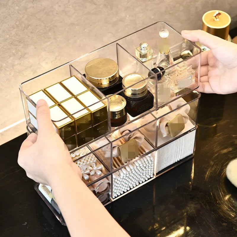 LUXE LINE Makeup Organizer for Drawer & Vanity – Countertop & Cabinet Storage Box